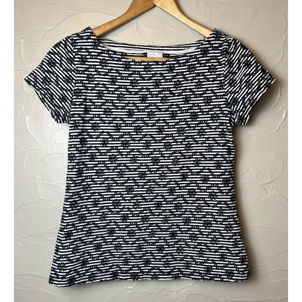 Anthropologie Postmark Top Women’s Sz XS French Girl Floral Embroidered Twee